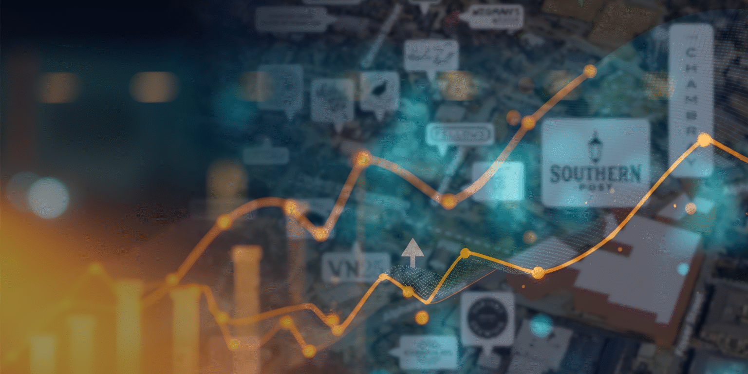 Roswell Leverages Economic Development Tool to Support New Hotel Project Graphic of financial chart overlay on map of hotel site