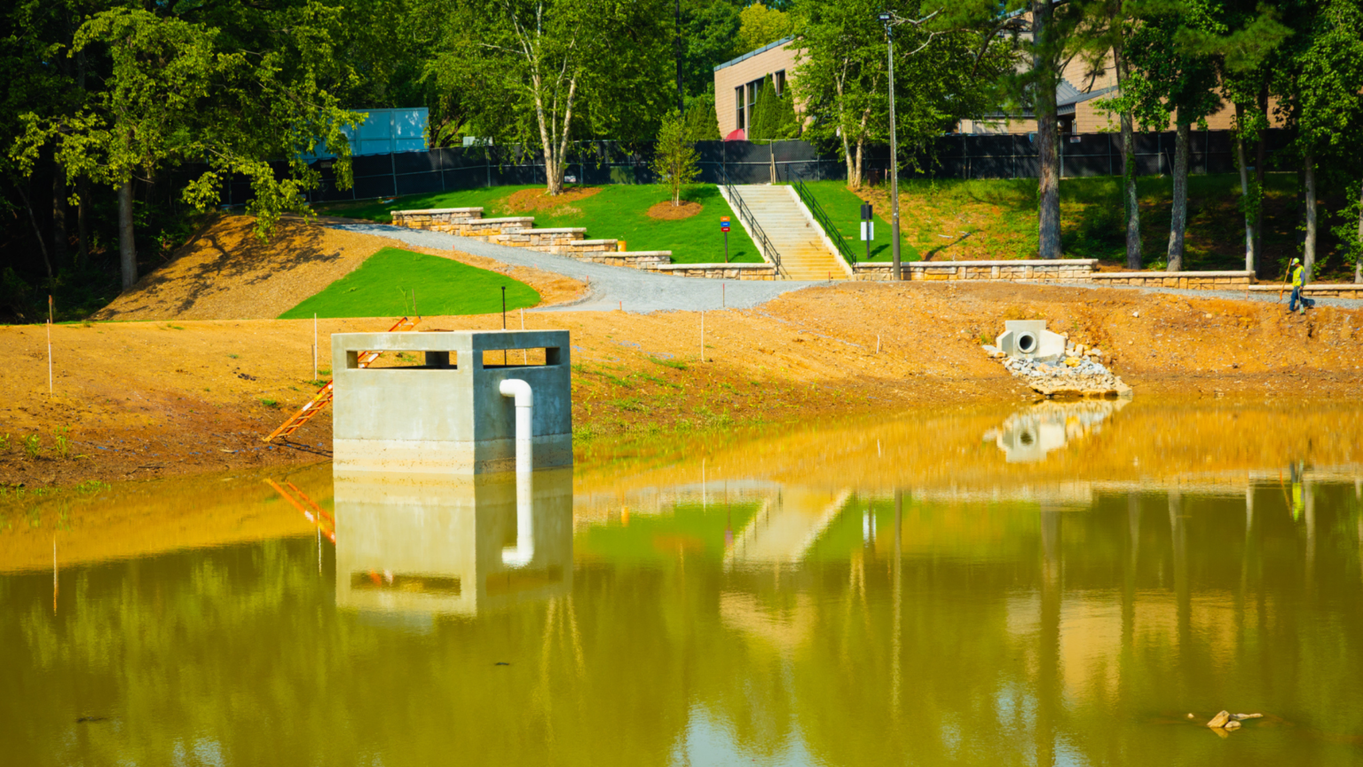 Roswell Area Park Pond Improvements Near Completion