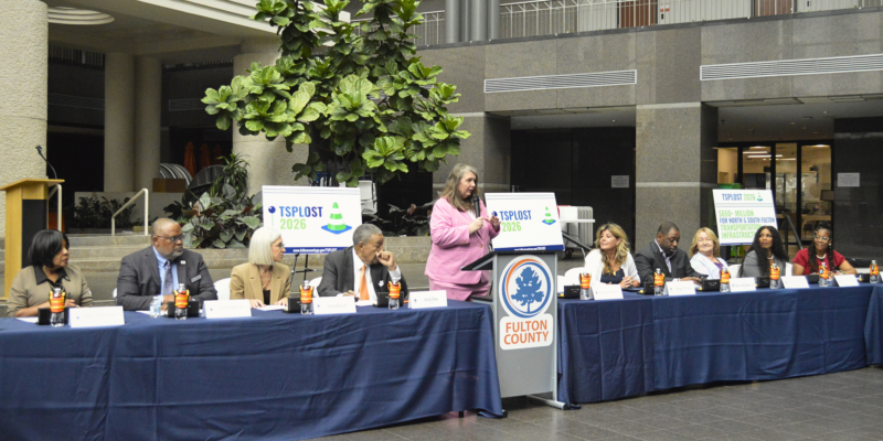 TSPLOST 2026 Officially on the November 3 Ballot County officials sit around a table at the ceremonial signing of an intergovernmental agreement for the TSPLOST 2026 program.